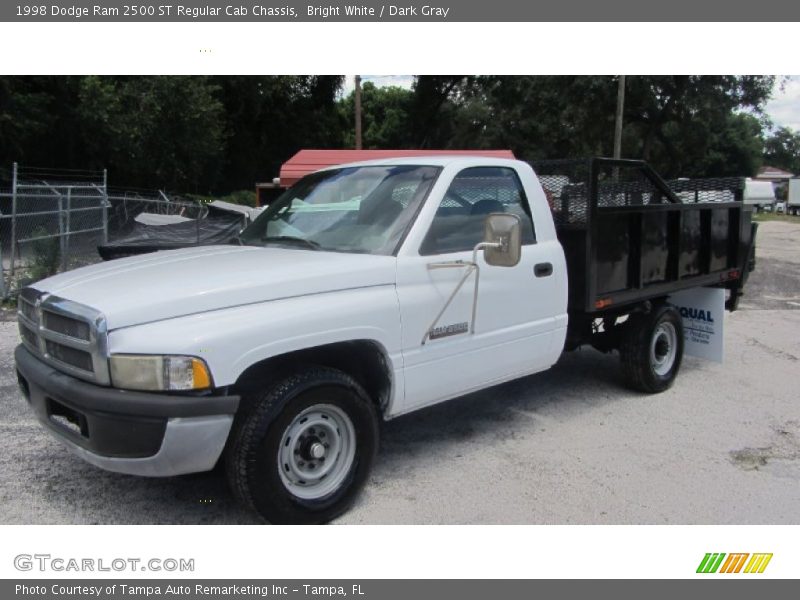 Bright White / Dark Gray 1998 Dodge Ram 2500 ST Regular Cab Chassis