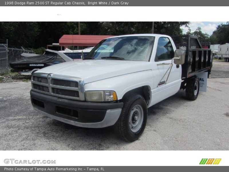 Bright White / Dark Gray 1998 Dodge Ram 2500 ST Regular Cab Chassis