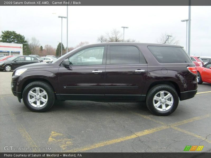 Garnet Red / Black 2009 Saturn Outlook XE AWD