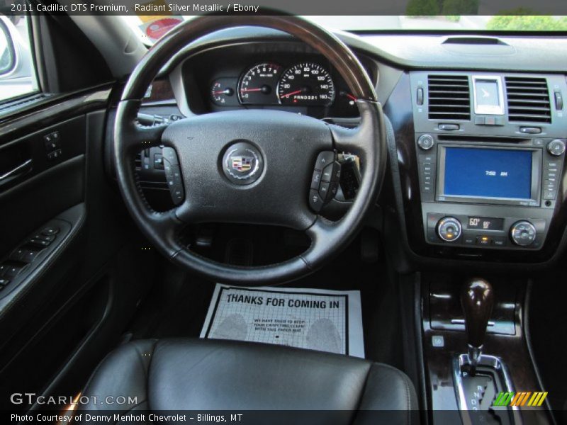 Radiant Silver Metallic / Ebony 2011 Cadillac DTS Premium