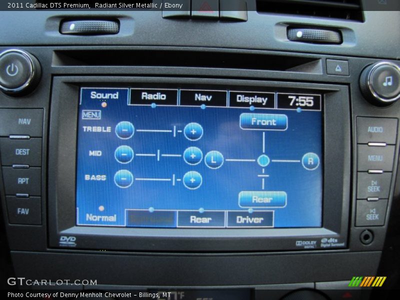 Radiant Silver Metallic / Ebony 2011 Cadillac DTS Premium