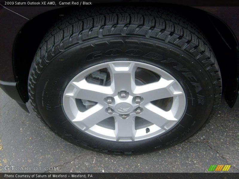 Garnet Red / Black 2009 Saturn Outlook XE AWD