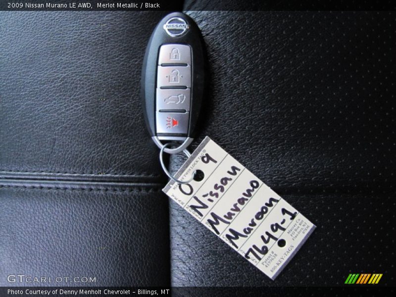 Merlot Metallic / Black 2009 Nissan Murano LE AWD