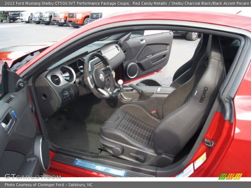  2013 Mustang Shelby GT500 SVT Performance Package Coupe Shelby Charcoal Black/Black Accent Recaro Sport Seats Interior