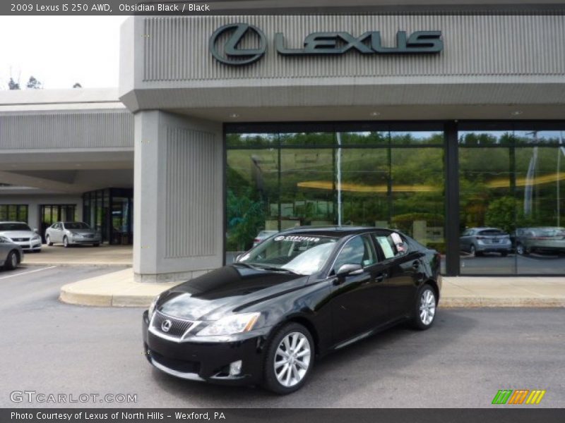 Obsidian Black / Black 2009 Lexus IS 250 AWD