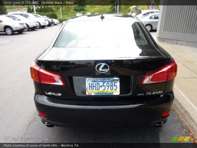 Obsidian Black / Black 2009 Lexus IS 250 AWD