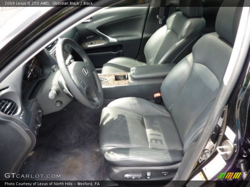 Obsidian Black / Black 2009 Lexus IS 250 AWD