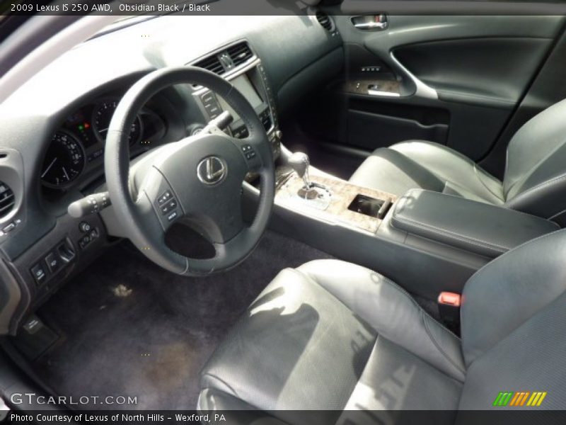 Obsidian Black / Black 2009 Lexus IS 250 AWD