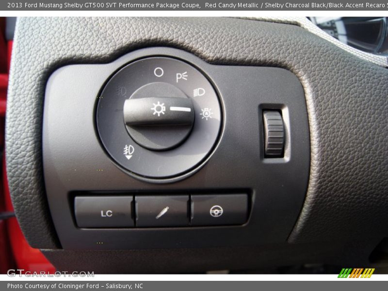 Controls of 2013 Mustang Shelby GT500 SVT Performance Package Coupe