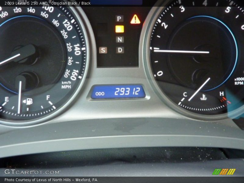 Obsidian Black / Black 2009 Lexus IS 250 AWD