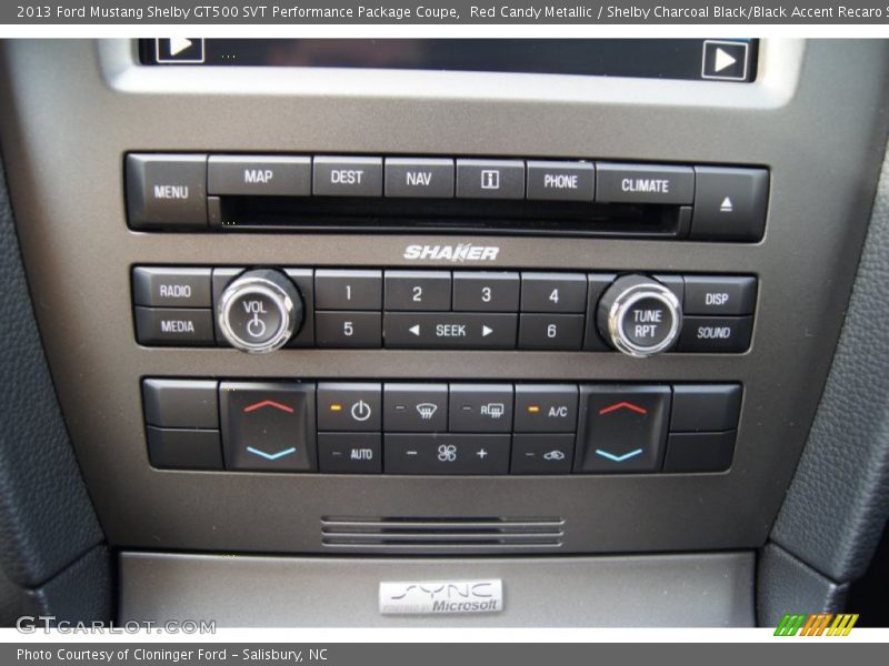 Controls of 2013 Mustang Shelby GT500 SVT Performance Package Coupe