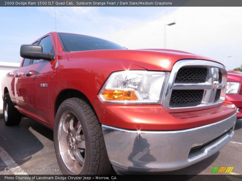 Sunburst Orange Pearl / Dark Slate/Medium Graystone 2009 Dodge Ram 1500 SLT Quad Cab