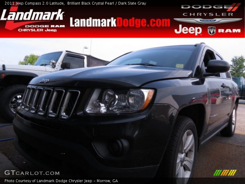 Brilliant Black Crystal Pearl / Dark Slate Gray 2011 Jeep Compass 2.0 Latitude