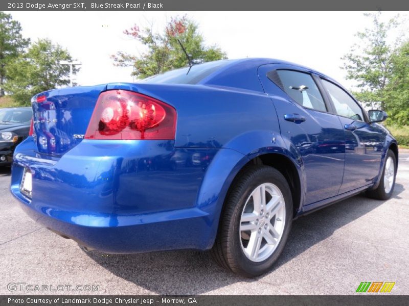 Blue Streak Pearl / Black 2013 Dodge Avenger SXT