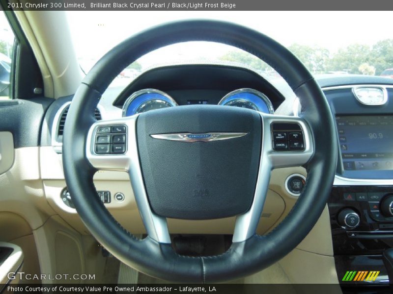 Brilliant Black Crystal Pearl / Black/Light Frost Beige 2011 Chrysler 300 Limited