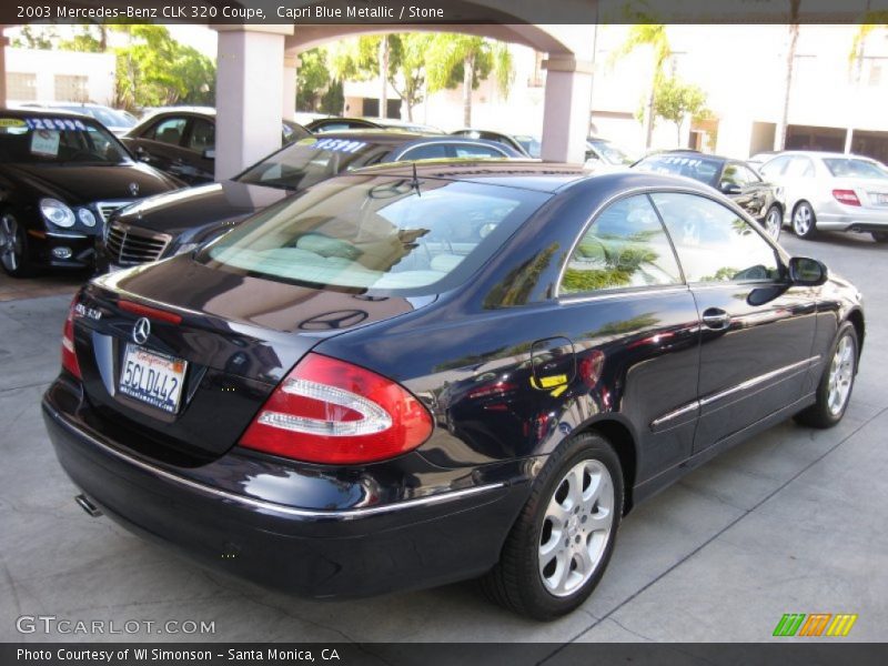 Capri Blue Metallic / Stone 2003 Mercedes-Benz CLK 320 Coupe