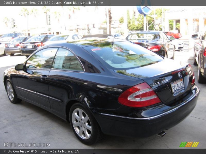 Capri Blue Metallic / Stone 2003 Mercedes-Benz CLK 320 Coupe