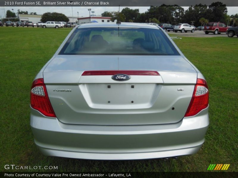 Brilliant Silver Metallic / Charcoal Black 2010 Ford Fusion SE
