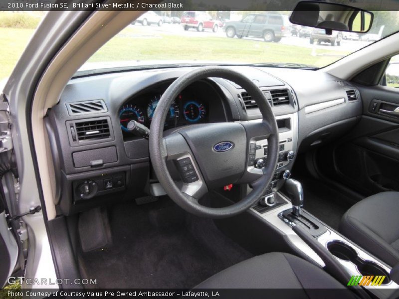 Brilliant Silver Metallic / Charcoal Black 2010 Ford Fusion SE