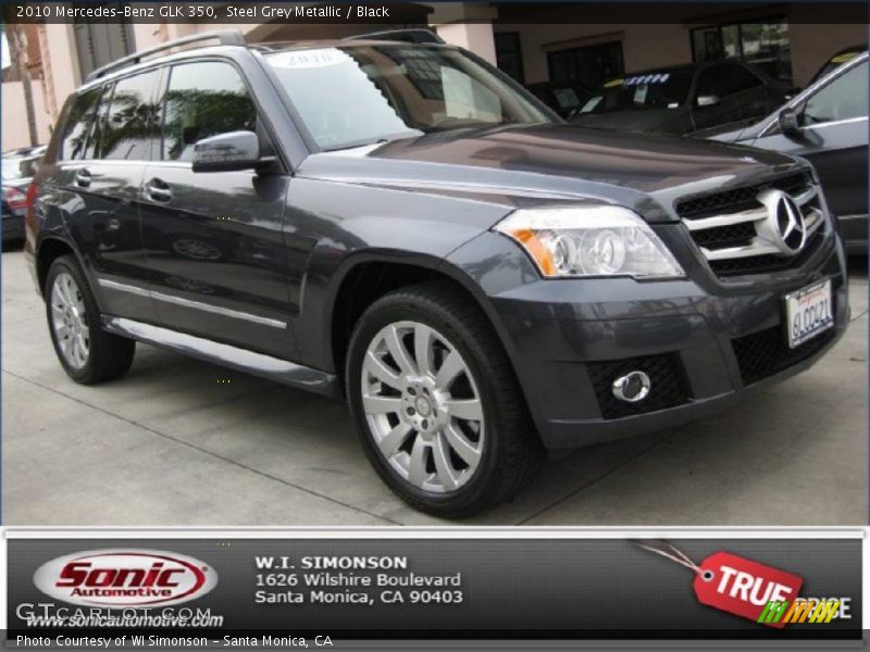 Steel Grey Metallic / Black 2010 Mercedes-Benz GLK 350