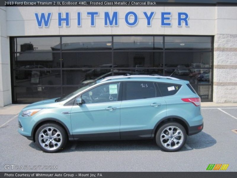 Frosted Glass Metallic / Charcoal Black 2013 Ford Escape Titanium 2.0L EcoBoost 4WD