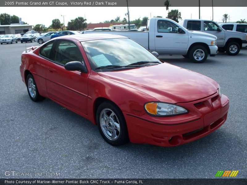 Victory Red / Dark Taupe 2005 Pontiac Grand Am GT Coupe