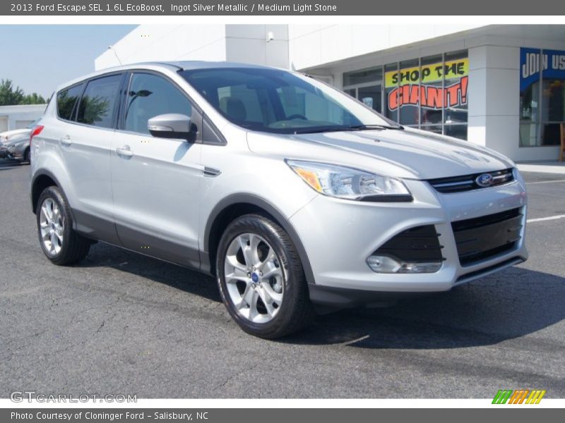 Ingot Silver Metallic / Medium Light Stone 2013 Ford Escape SEL 1.6L EcoBoost