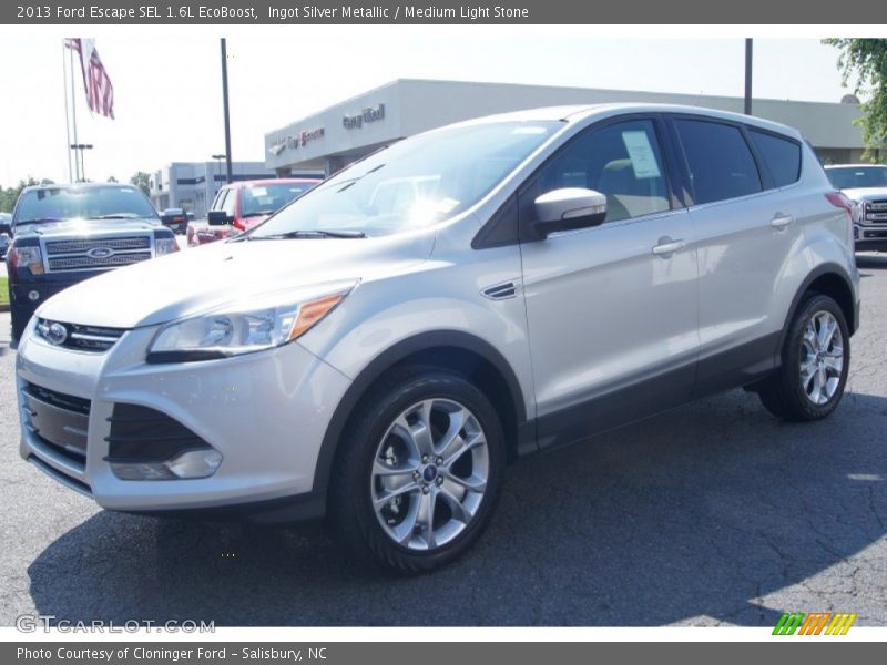 Ingot Silver Metallic / Medium Light Stone 2013 Ford Escape SEL 1.6L EcoBoost