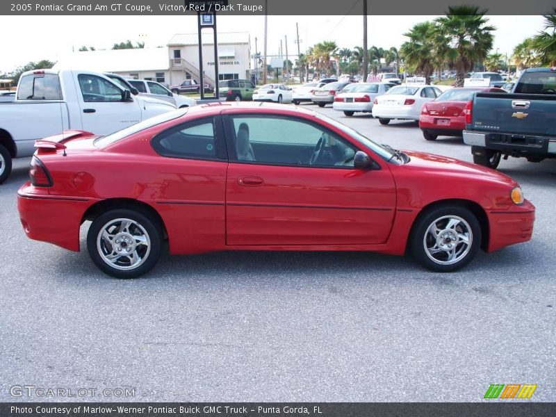 Victory Red / Dark Taupe 2005 Pontiac Grand Am GT Coupe