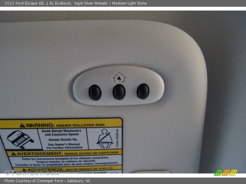 Built-In garage door openers - 2013 Ford Escape SEL 1.6L EcoBoost