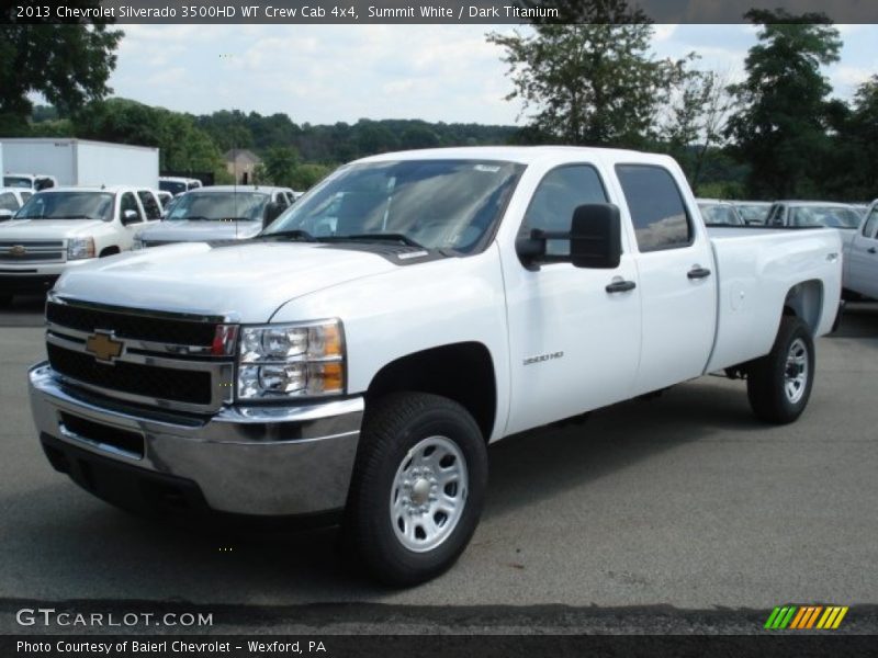 Summit White / Dark Titanium 2013 Chevrolet Silverado 3500HD WT Crew Cab 4x4