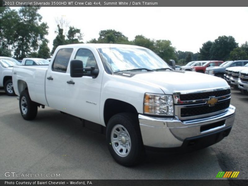 Summit White / Dark Titanium 2013 Chevrolet Silverado 3500HD WT Crew Cab 4x4