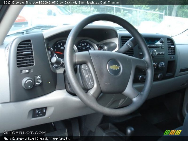 Summit White / Dark Titanium 2013 Chevrolet Silverado 3500HD WT Crew Cab 4x4