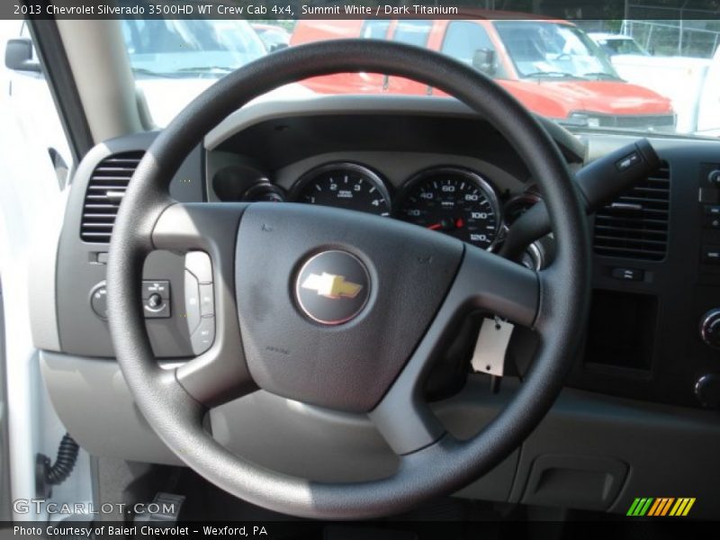 Summit White / Dark Titanium 2013 Chevrolet Silverado 3500HD WT Crew Cab 4x4