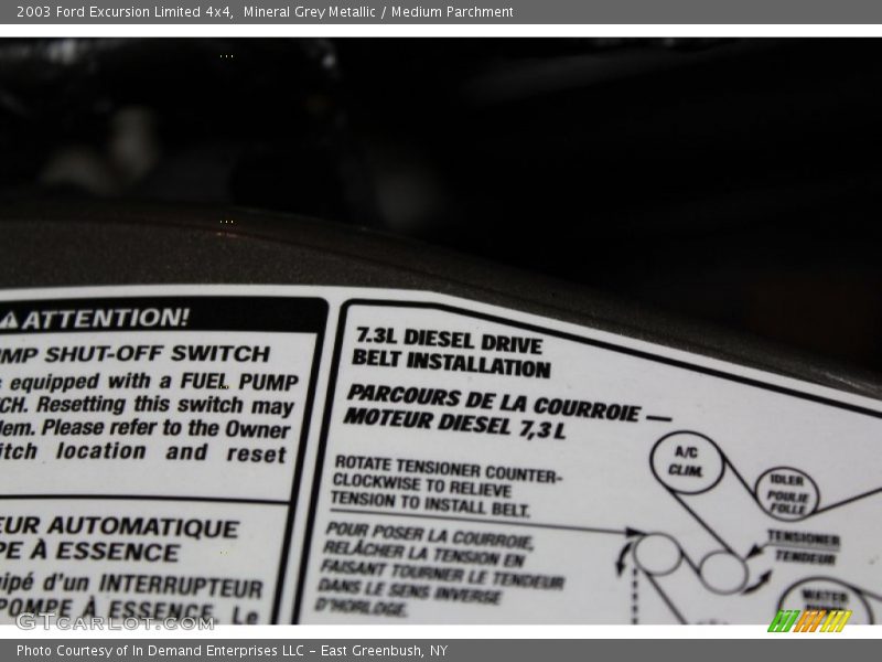  2003 Excursion Limited 4x4 Engine - 7.3 Liter OHV 16-Valve Turbo-Diesel V8