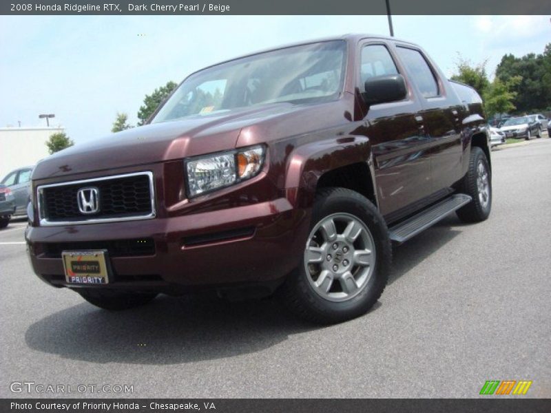 Dark Cherry Pearl / Beige 2008 Honda Ridgeline RTX