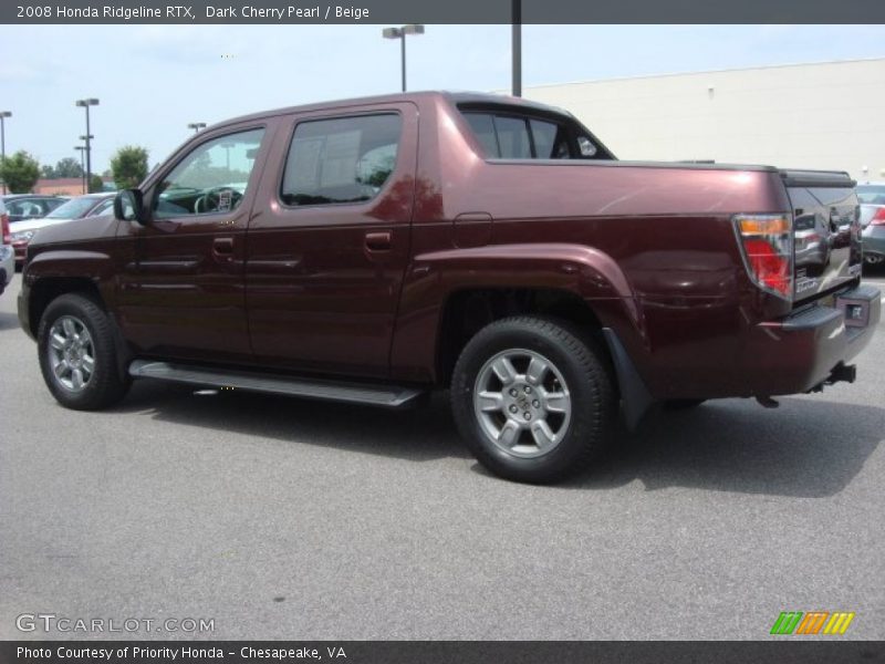 Dark Cherry Pearl / Beige 2008 Honda Ridgeline RTX