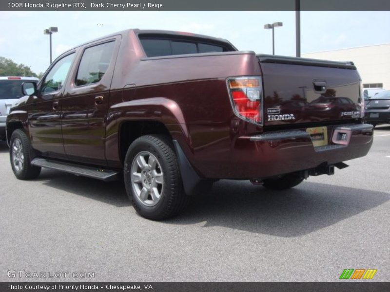 Dark Cherry Pearl / Beige 2008 Honda Ridgeline RTX