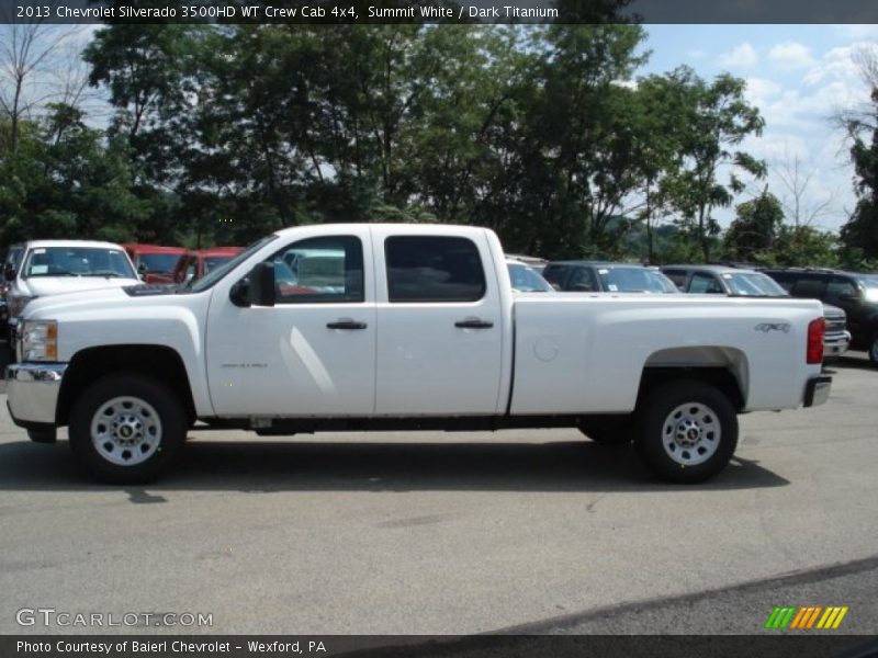 Summit White / Dark Titanium 2013 Chevrolet Silverado 3500HD WT Crew Cab 4x4
