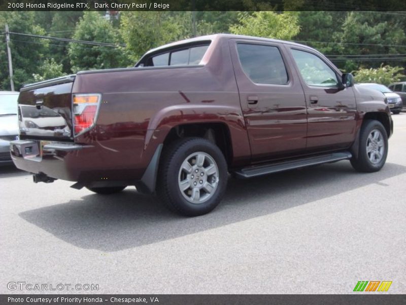 Dark Cherry Pearl / Beige 2008 Honda Ridgeline RTX