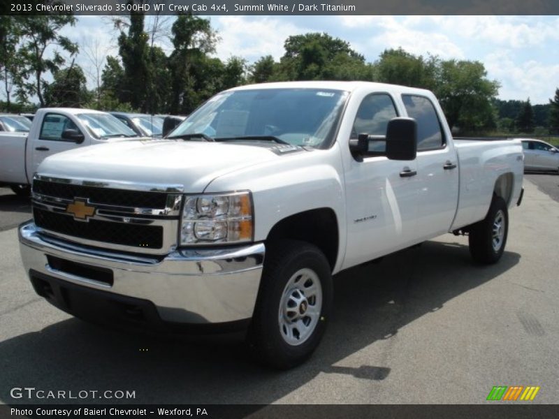 Summit White / Dark Titanium 2013 Chevrolet Silverado 3500HD WT Crew Cab 4x4