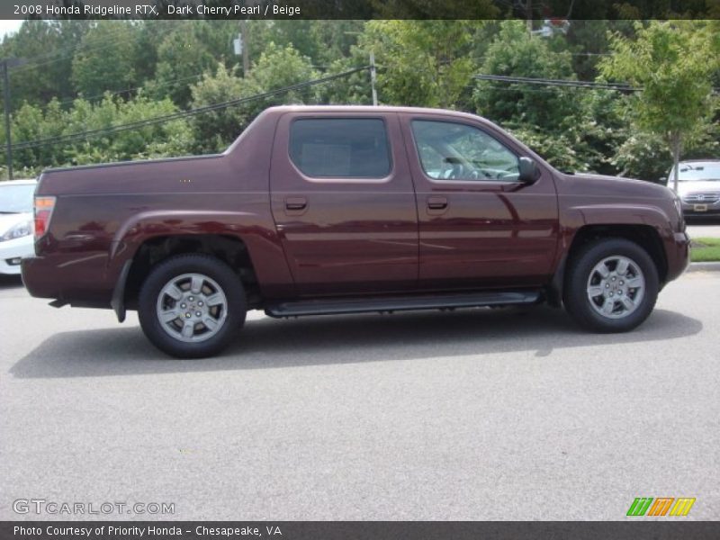 Dark Cherry Pearl / Beige 2008 Honda Ridgeline RTX