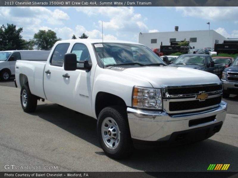 Summit White / Dark Titanium 2013 Chevrolet Silverado 3500HD WT Crew Cab 4x4