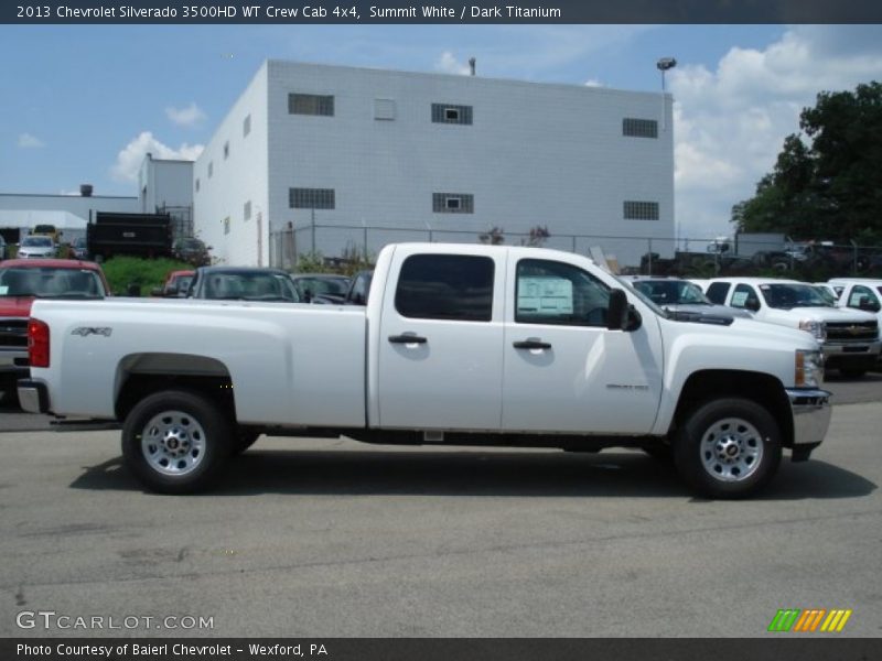 Summit White / Dark Titanium 2013 Chevrolet Silverado 3500HD WT Crew Cab 4x4