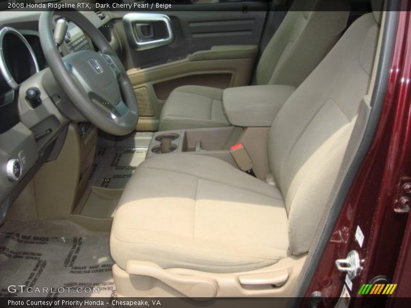 Dark Cherry Pearl / Beige 2008 Honda Ridgeline RTX