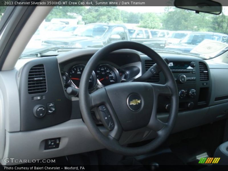 Summit White / Dark Titanium 2013 Chevrolet Silverado 3500HD WT Crew Cab 4x4