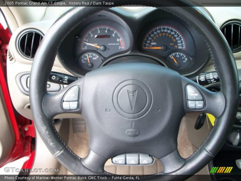 Victory Red / Dark Taupe 2005 Pontiac Grand Am GT Coupe