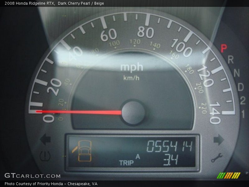 Dark Cherry Pearl / Beige 2008 Honda Ridgeline RTX