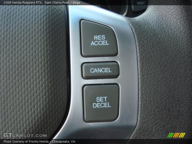 Dark Cherry Pearl / Beige 2008 Honda Ridgeline RTX