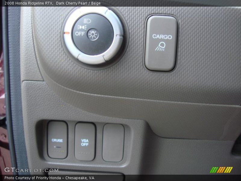 Dark Cherry Pearl / Beige 2008 Honda Ridgeline RTX